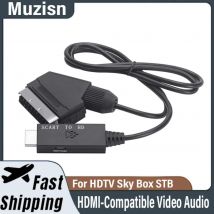 Konverter-Adapter, Plug-and-Play mit USB-Stromkabel, HDMI-kompatibel mit Scart-Konverterkabel, geringer Stromverbrauch