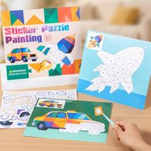 Kinder Aufkleber Puzzle Zeichnungen Montessori Tier Verkehrs Form Passende Feinmotorik Training Puzzle Bord Pädagogisches Spielzeug