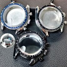 39,7 mm Uhr Edelstahl Mondrückseite Gehäuse FIT VK63 Uhrwerk Gehäuse Uhrenzubehör passend für 20 mm Armbanduhren