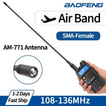 AM-771 Air Band SMA-Antenna femmina 108-136 MHz per Quansheng UV K5 (8) K6 Baofeng UV 5RH 21 PRO V2 UV-98 Walkie Talkie Ham Radio