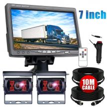 7 "Monitor LKW Bus Van Rückansicht Kit Auto 18 LED ir Nachtsicht Rückfahr kamera wasserdicht 10m 4-polige Luftfahrt Verlängerung kabel