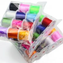 1 Packung 12 Rollen zufällige Farbe 0,7 mm elastischer Faden Gummi dehnbare Schnur elastisches Seil für Schmuckherstellung Perlenseil Armband Halskette