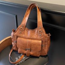 Neue Damentasche im Retro-Stil mit großem Fassungsvermögen – lässige und einfache Handtasche zum Pendeln, einschultrige Umhängetasche