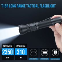Trustfire T15R Armee Taktische Taschenlampe 2350 Lumen Leistungsstarke Typ C USB Aufladbare 18650 LED Wiederaufladbare Militärische Taktische Lampe