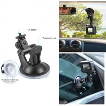 Supporto per ventosa per auto Supporto per videoregistratore per parabrezza a vite 1/4 180 °   Supporto a ventosa per mini action camera portatile girevole