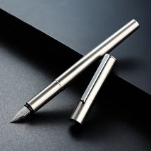 Jinhao 35, Füllfederhalter, komplett aus Stahl, luxuriöse Qualität, EF/F-Feder, Kalligraphie-Schreibstift, Schreibwaren, Business, Büro, Scith-Tintenkonverter