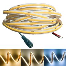 12V 24V COB LED Strip Ultra Thin 8MM Tape Light With DC Plug/ 2pin Wire Dimmable Linear Lighting
