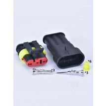 5 sets 3 Pin way Electric Automotive Connector sealed Waterproof Auto Plug With pins And Seals 282087-1 282105-1