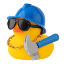 Decorazioni per cruscotto auto Anatre di gomma, Ducky di gomma per costruttore di costruzione per ornamento per auto Anatra carina con strumento