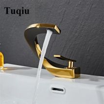 Rubinetto per lavabo Tuqiu miscelatore per bagno nero e oro rubinetto per lavabo spazzolato oro/nichel/cromo rubinetto per lavabo caldo e freddo nuovo