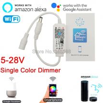 Magic Home DC 12V 24V Wireless Mini WiFi Dimmable Controller Single Color LED Controllers for 2835 5050 5730 LED Strip Light
