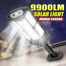 9900LM Irradiation 500㎡ Solar Light for Outdoor Sunlight Motion Sensor IP65 Waterproof Garden Street Wall External Solar Lamp
