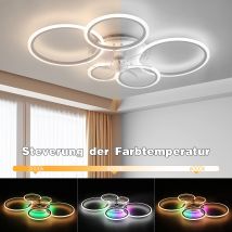Cichy wentylator sufitowy z oświetleniem, 72W Kreatywny wentylator sufitowy z 5 lampami do sypialni, kuchni, jadalni.