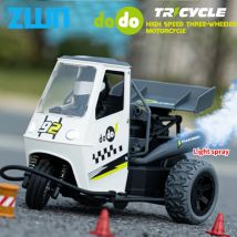 ZWN S810 Three Wheels RC Car With Lights Spray 2.4G Remote Control Electric High Speed Emulation Motorcycles Toys For Kids