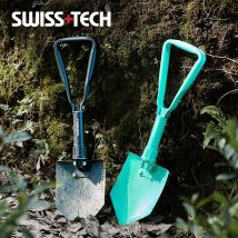 SWISS TECH Multitool faltbare Schaufel Outdoor-Ausrüstung Gartenarbeit Handwerkzeuge Kleine Campingausrüstung Klappbare Touristenschaufel mit Koffer