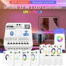 LED-Controller SP530E Wifi Bluetooth RF 5V 12V 24V 5CH WS2812B WS2811 SK6812 LED-Streifen-Controller Funktioniert mit Alexa Google Home