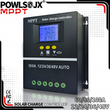 POWLSOJX MPPT 100A 80A 60A regulator ładowania słonecznego 12V 24V 36V 48V Panel słoneczny regulator akumulatora kwasowo-ołowiowego/litowego podwójne USB