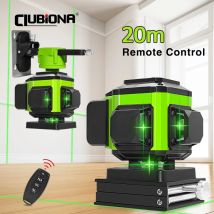 CLUBIONA 16/12 linie samopoziomujące zdalne sterowanie w trybie zewnętrznym-odbiornik automatyczny 3x360 zielony wiązka laserowa poziom lasera