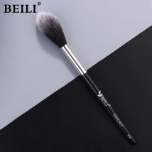 BEILI 1 sztuka czarne profesjonalne syntetyczne pędzle do makijażu rozświetlacz mieszanie różu do brwi Eyeliner pędzle do makijażu