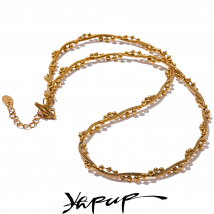 Yhpup Edelstahl-Kettenschnur, modischer Kragen, handgefertigt, wasserdicht, hochwertig, attraktiv, stilvoll, Schmuck, Bijoux