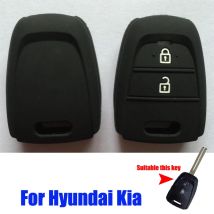 Für Hyundai Kia Silikon Gummi 2 Tasten Key Shell Flip Remote Auto Auto Schlüssel Fob Fall Schutz Abdeckung