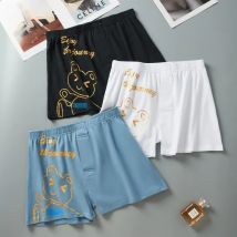 3Pack Herren Unterwäsche Baumwolle Aro Hosen Lose Trendy Boxershorts Männer Bequeme Pyjama Hosen Gedruckt Cartoon Menstruations Höschen