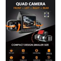 Nuova dash cam per auto HD 1080P visione notturna a infrarossi registrazione a quattro canali