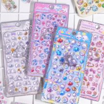 1 szt./4 szt. Nowe Słodkie Zwierzęta Mini Kreskówkowe Naklejki 3D z Wytłoczeniami Scrapbooking DIY Dziennik Śliczne Naklejki Papiernicze