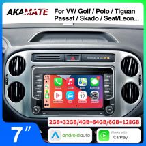 Autoradio für Volkswagen VW Passat Golf Jetta Polo Skoda Sitz Carplay Android Auto Autoradio Bluetooth GPS Android 13 7 Zoll 2din