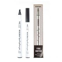 Dark Brown Eyebrow Pencil Microblading Eyebrow Tattoo Pen Makeup Waterproof 4 Tip Eyebrow Pen Black Liquid Pen Enhancer Cosmetic