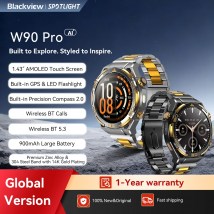 Smartwatch Blackview W90 Pro Outdoor z GPS, wyświetlacz AMOLED 1,43 cala, 900 mAh / 20 dni w trybie czuwania, wodoodporny zegarek sportowy dla mężczyzn