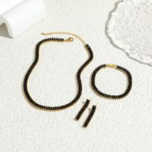 Luxus Mode Tennis Halsketten Armband Ohrring Strass Halsband Frauen Elegante Halsband Eis Aus Kristall Kette Schmuck Set Geschenke