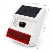Waterproof H16-2 433MHz Solar Powered Outdoor Strobe Siren For HOMSECUR Home Security Alarm System