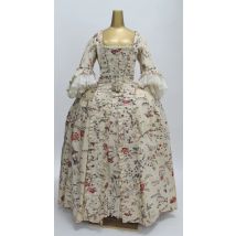 Jahrhundert viktoria nischen Hof Rokoko Barock Blumen trubel Kleid mittelalter liche Renaissance Marie Antoinette Kleid Robe a la Francaise