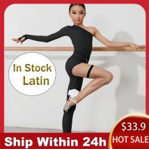 ZYM Sexy Diagonal Schulter Einzigen Bein Design Latin Dance Training Anzug Mädchen Kinder Overall Latin Dance Praxis Kleidung
