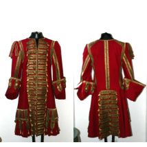 Viktoria nische Elizabeth Herren Uniform Kostüm Anzug Haken Cosplay Kostüm Kapitän rote Jacke Piraten mantel Theater Kostüme