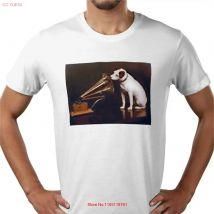 His Master's Voice HMV Dog Gramophone poster art print t shirt tee vintage Washed Comfortable Breathable fashion
