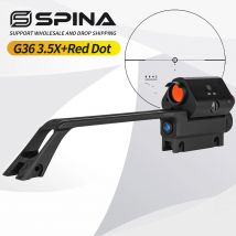 SPINA OPTICS Taktisches Gewehr G36 3,5X Zielfernrohr mit Red Dot R/G Laser Fit AR Real G36 Gewehr