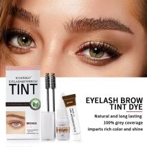 3 farben Wimpern Augenbrauen Färben Tönung Kit Schnelle Tönung Stirn Färben Gel Augenbraue Creme Stirn Enhancer Henna Mascara Make-Up-Tool