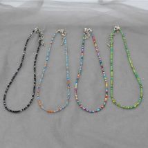 Simple Seed Beads Strand Choker Necklace Women String Collar Charm Colorful Handmade Bohemia Collier Femme Jewelry Gift