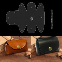 YOMDID 2 pezzi stampi per portamonete mini modelli per la creazione di borse modello in pelle stencil acrilico stampo in pelle fai da te strumenti per la creazione di portafogli
