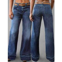 Damen Street Denim Jeans 2025, Herbst, Patchwork, hohe Taille, Reißverschluss, zerrissen, Retro, lange Hosen