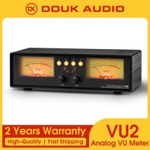 Douk Audio Analog Dual Vu Meter Mikrofon leitung Stereo Musik spektrum Anzeige Schallpegel anzeige 4-Port Audio Splitter Switcher Box