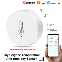Tuya Zigbee Temperatur Und Feuchtigkeit Sensor Sprachsteuerung Intelligente Hause Hygrometer Echtzeit Überwachung Stimme Alexa