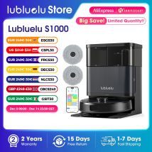Lubluelu S1000 Robot aspirador con base autolimpiante todo en uno - Vacío automático/lavado/vadro en seco Manos libres 10000Pa 180min Tiempo de ejecución