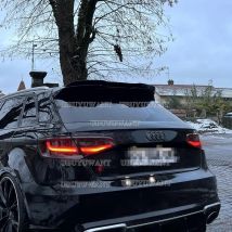 Für audi a3 s3 s linie 8v schrägheck 5 türen hochwertige abs kunststoff hinterdach spoiler kofferraum flügel stiefel abdeckung zubehör 2013-2018