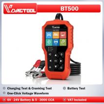 VDIAGTOOL BT500 Tester batteria per auto 6V 12V 24V 5-3000 CCA Tester di carico della batteria Analizzatore del sistema di avviamento di ricarica automobilistica per auto camion moto SUV ATV barca