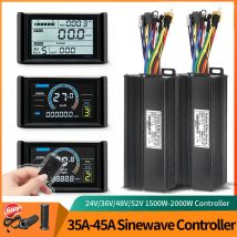 Ebike 24v 36v 48v 52v 35A40A45A Three-Mode Sine Wave Learning Function Controller S966 NFC Color LCD Display 1500W 2000W Motor