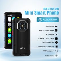 SERVO TANK500 Android Mini Smartphone robusto 4G LTE RAM 6GB ROM 128GB Fotocamera 13MP PTT Citofono IP68 Impermeabile Piccolo Smart Phone