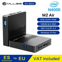 MLLSE M2 Air Mini PC Intel Gemini Lake N4000 6 Go RAM 128 Go SSD WiFi5 BT4.2 Win11 Mini ordinateur de bureau